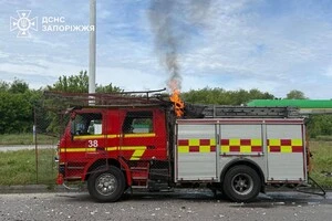 Російський дрон поцілив у пожежну машину під час ліквідації наслідків атаки