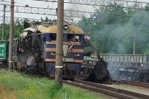 У Запоріжжі ворожий БпЛА влучив у електровоз