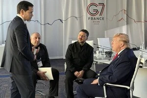 Зеленський на G7 із президентом США Дональдом Трампом та державним секретарем Марко Рубіо