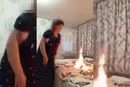 Росіянка спалила власну квартиру за вказівкою афериста (відео)
