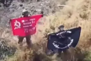 Росіяни записали інсценізоване відео із прапорами біля Новоселівки