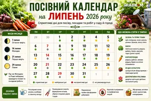 Посівний календар на липень 2026 року