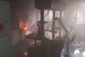 Наслідки пожежі у приміщенні Інституту біохімії імені О. В. Палладіна 