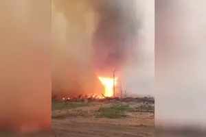 Вогняний смерч у Чорнобильській зоні відчуження