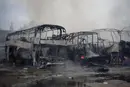 Удар по Одесі: постраждали люди, загорілися автобуси