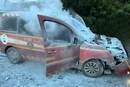 Росіяни FPV-дроном спалили авто рятувальників у Краматорську