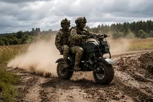 Електромотоцикл МУЛ.Е розробили для логістики, евакуації та перевезення бійців бездоріжжям