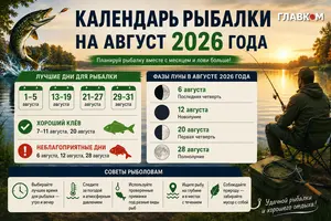 Календарь рыбака на август 2026 года: когда и на что лучше всего клюет