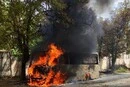 У Нікополі через атаку згорів рейсовий автобус, загинув водій