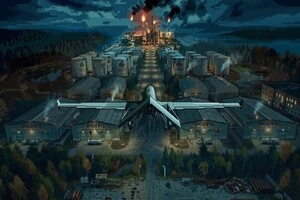 Скріншот з гри Deep Strike Arcade: гравець керує віртуальним дроном над картою цілей у тилу Росії