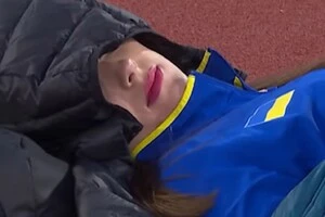 Перед стартом на Чемпіонаті Європи Магучіх вже традиційно для себе лежала у спальнику