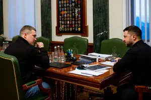 Бывший министр обороны Михаил Федоров и президент Владимир Зеленский