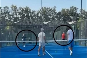 Ребров (ліворуч) та Березуцький (праворуч) спровокували скандал грою в падел