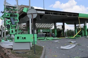Наслідки російського удару по АЗС