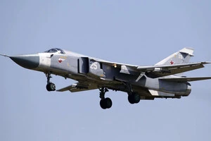 Фронтовий бомбардувальник Су-24М, який використовує російська армія