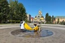 Малюки-засновники Києва на Поштовій площі змінили образ до Дня Незалежності