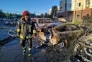 Нічна атака на Вишневе: ворожий дрон спалив понад 15 авто та пошкодив будинки
