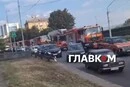 На масштабну пожежу під Києвом вирушила колона з понад 10 спецмашин (відео)