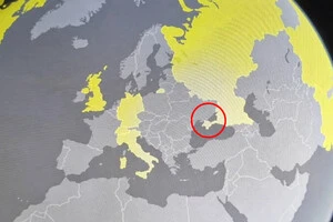 На інтерактивній карті в музеї Швейцарії окупований Крим позначено частиною Росії 