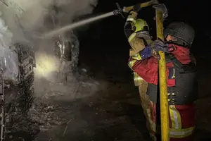 У Бориспільському районі пошкоджено сім вантажних автомобілів