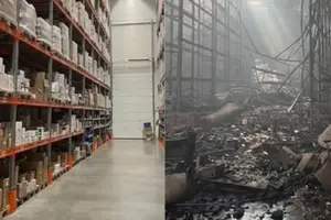 Оприлюднено фотографії складу до та після російського удару