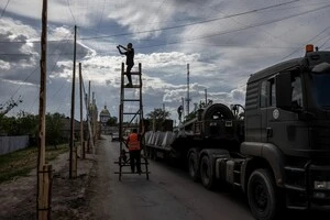 У Ізюм встановлюють антидронові сітки 