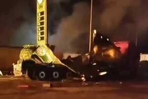 Наслідки російської атаки на АЗС біля кордону з Польщею