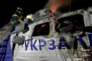 Уночі на Волині через російський удар загорівся тепловоз (фото)