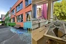 Атака на Київ 17 вересня: діти й випускники прибирають у потрощеному ворогом ліцеї (відео)