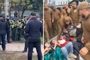 Конфлікт через теплотрасу на Теремках: муніципальна охорона силою відтіснила активістів (відео)