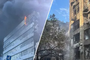 Після удару РФ у медцентрі спалахнула пожежа