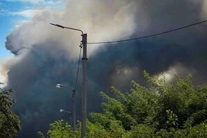 Пожежа на Київщині внаслідок ворожої атаки 28 вересня 2028 року