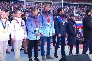 У 2022 році Климов з літерою «Z» на одязі разом з Володимиром Путіним брав участь у мітингу на підтримку війни