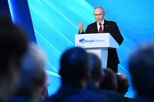 1 жовтня російський диктатор виступив на XXIII щорічному засіданні міжнародного дискусійного клубу «Валдай»