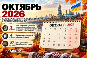 Государственные и международные праздники в октябре 2026 года: как будет работать и что будут отмечать украинцы