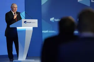 Путін під час виступу на «Валдаї», 1 жовтня 2026 року