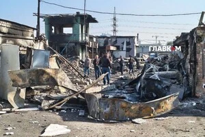 Наслідки удару по гаражному кооперативу в Києві 7 жовтня
