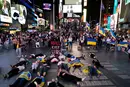 «Угоди коштують життів»: у Нью-Йорку прихильники України протестували проти послаблення санкцій РФ