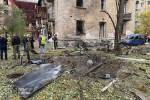 Вирва на місці вибуху у Печерському районі столиці 15 жовтня 2026 року