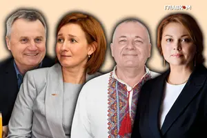 Кандидати на посаду ректора Університету Шевченка Валерій Копійка, Ганна Толстанова, Олександр Корченко, Ксенія Смирнова