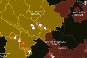 Карта відображає, зокрема, крилаті ракети, «бандеролі», «шахеди»