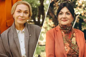 Ольга і Наталія Сумські на зйомках фільму «Ну мам 2» 