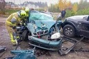 Обгін закінчився лікарнею: під Києвом Daewoo врізався у Mitsubishi