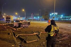 Поліція документує наслідки обстрілу та збирає докази чергового воєнного злочину РФ