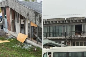 Такий вигляд має станція метро «Лісова», яка розташована в Деснянському районі Києва вранці 27 жовтня