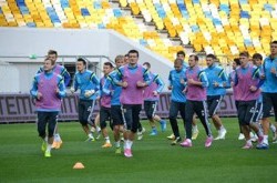 Сборная Украины провела открытую тренировку на «Арене Львов»