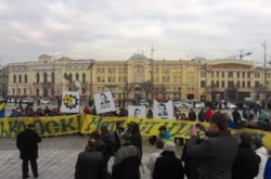 В Харькове фаны «Металлиста» провели митинг против руководства клуба