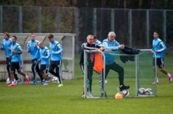 Сборная Украины провела первую тренировку в Словении