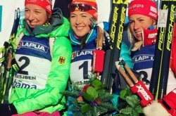 Биатлон.  Джима выиграла предсезонную гонку