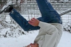 Киевляне бьют рекорды по падениям на льду